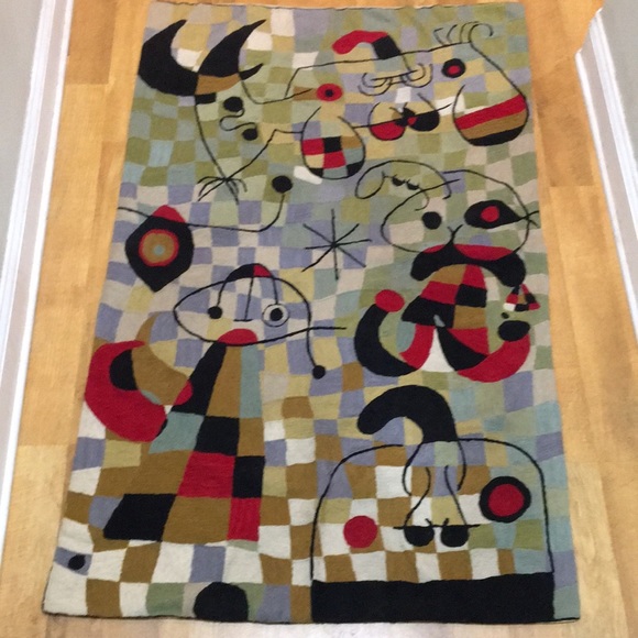 Other - 1960s vintage Crewel Rug 57x35 inch